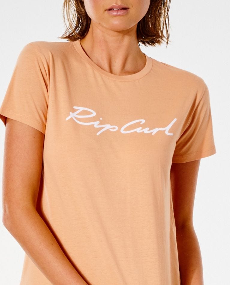 Rip Curl Script Standard Tee Dusty coral