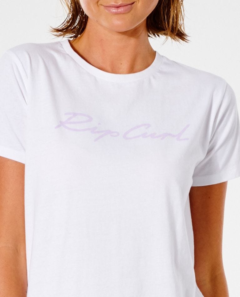 Rip Curl Script Standard Tee White