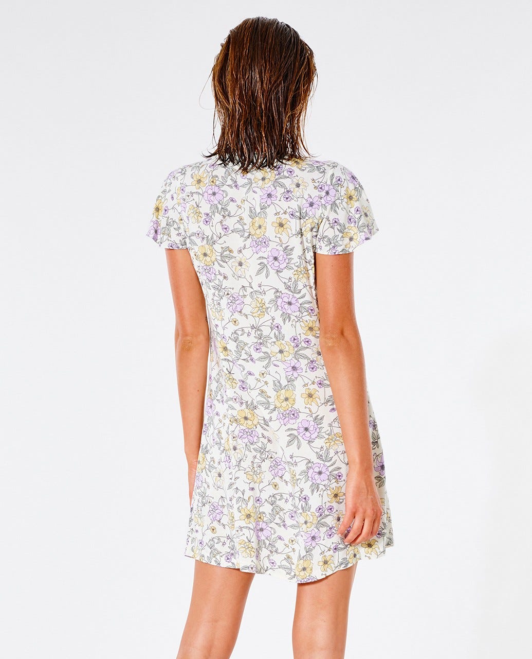 Rip Curl Sunset Haze Button Dress Cream