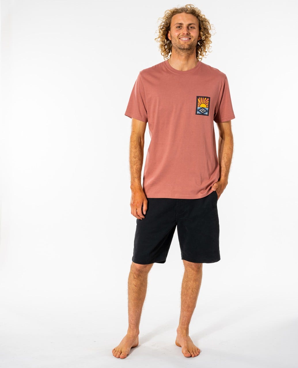 Rip Curl SWC Hazed Tee Washed wine
