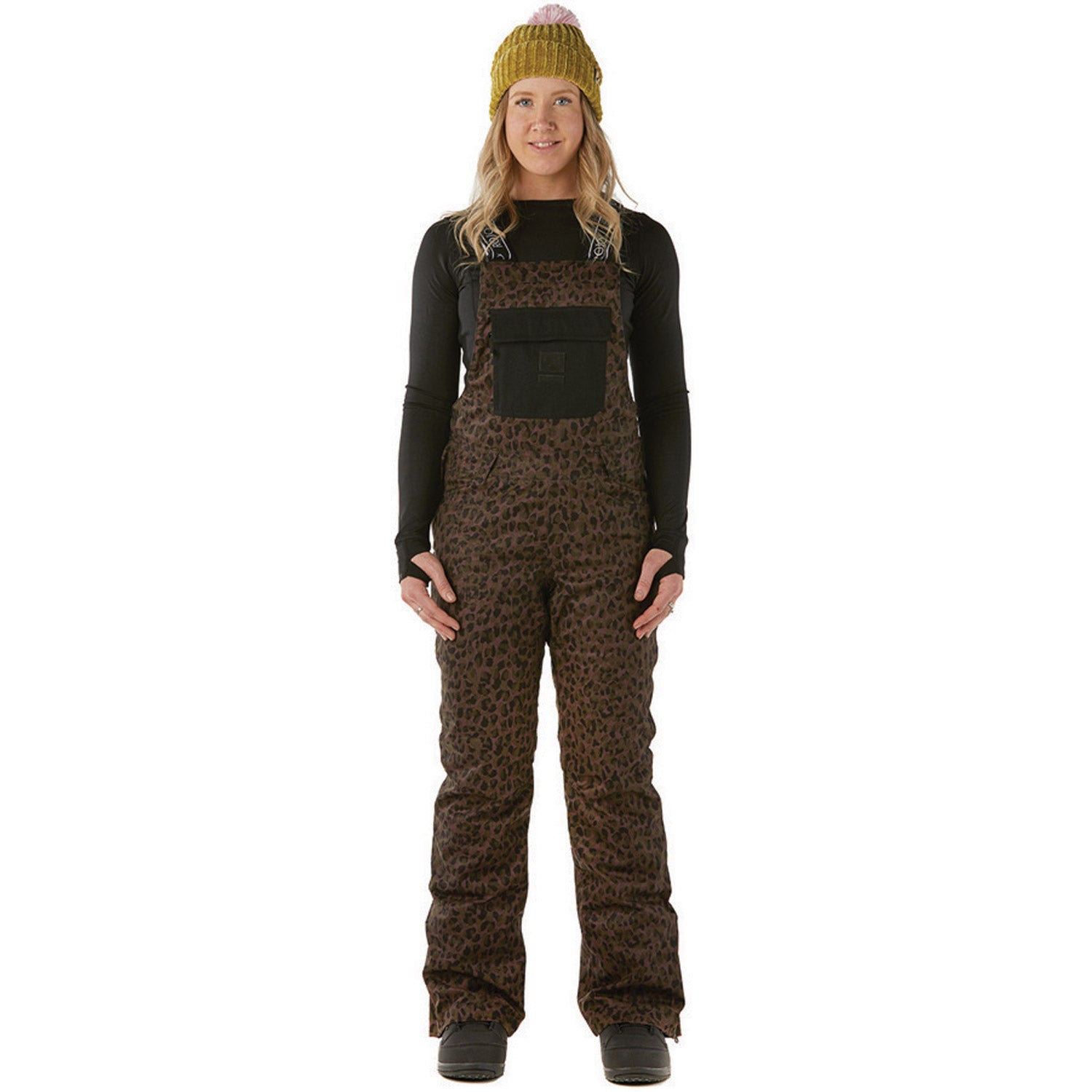 Rojo Snow Day Bib Snow Pant Changing Spots Marron