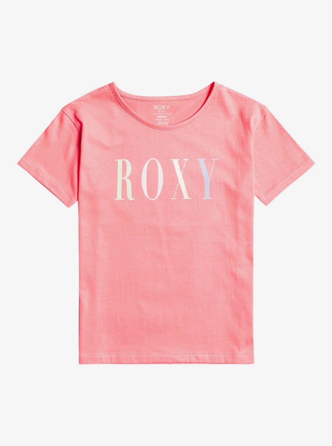 Roxy Girls 4-16 Day & Night T-Shirt Salmon Rose