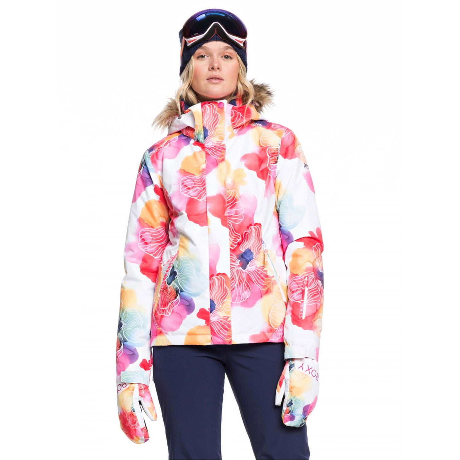 Roxy Jet Ski Snow Jacket 2020 Bright White Aquarel