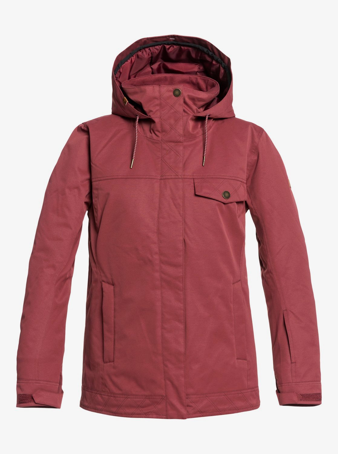 Roxy Womens Billie Snow Jacket Oxblood red