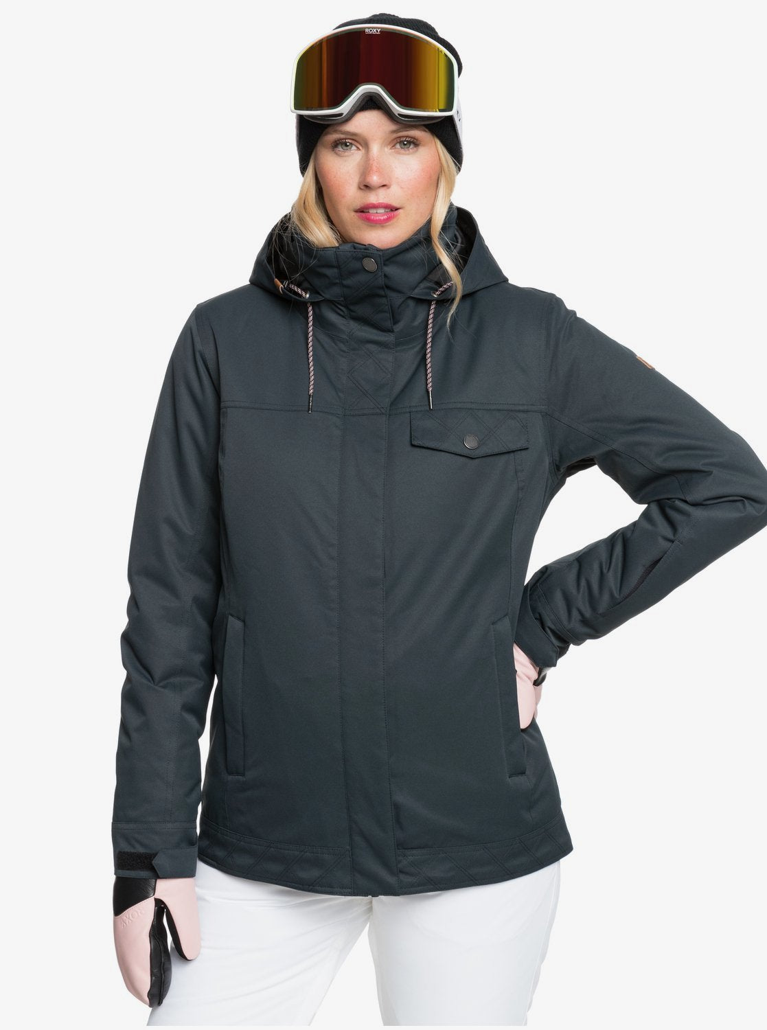 Roxy Womens Billie Snow Jacket True black