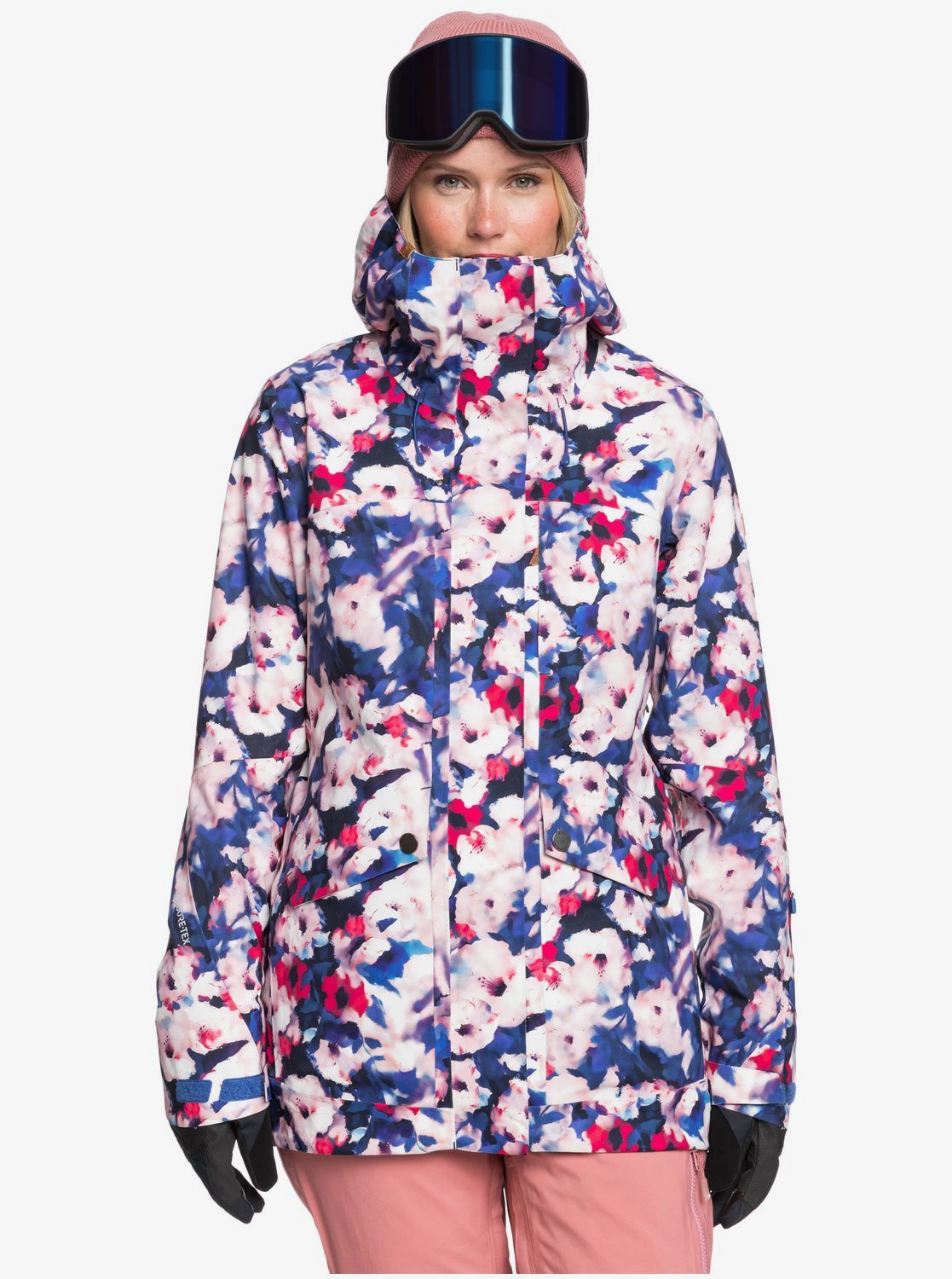 Roxy Womens GORE-TEX® Glade Snow Jacket Mazarine blue mind jingle