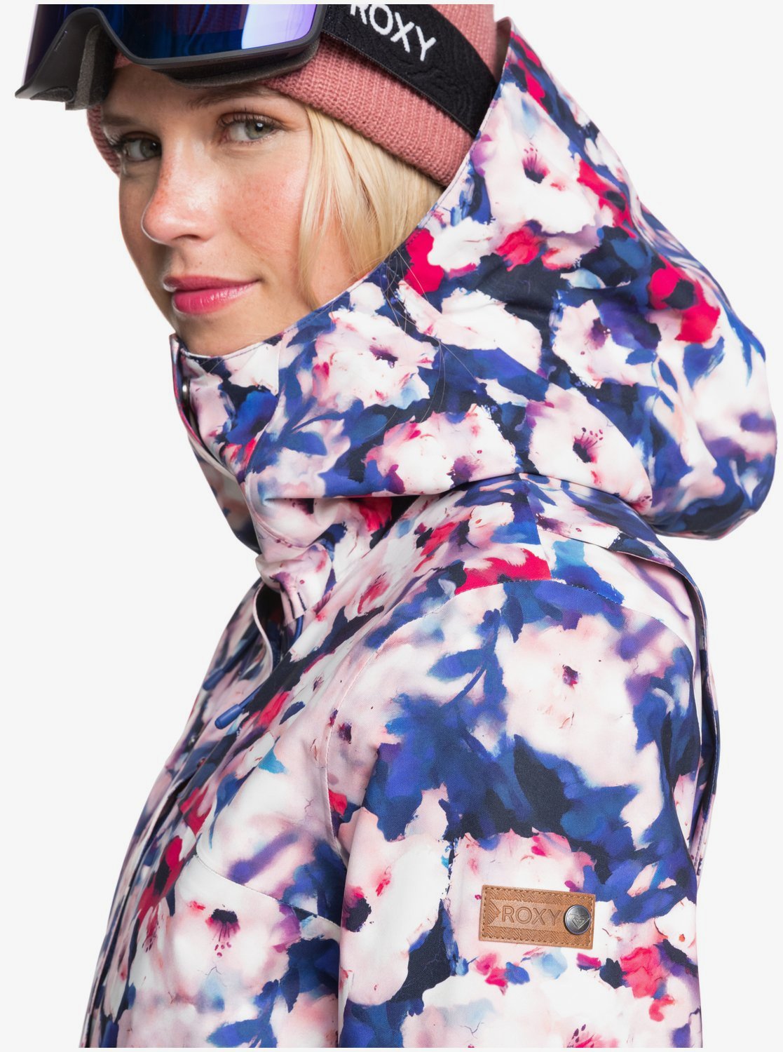 Roxy Womens GORE-TEX® Glade Snow Jacket Mazarine blue mind jingle