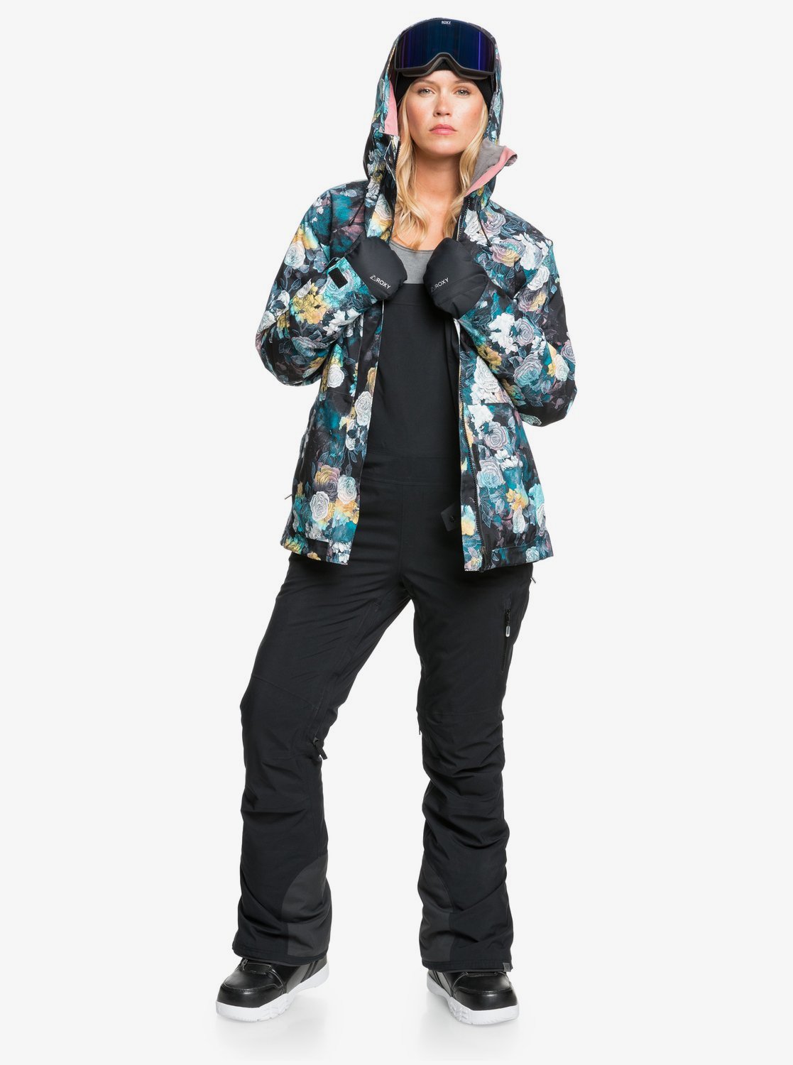 Roxy Womens GORE-TEX® Stretch Prism Snow Bib Pants True black