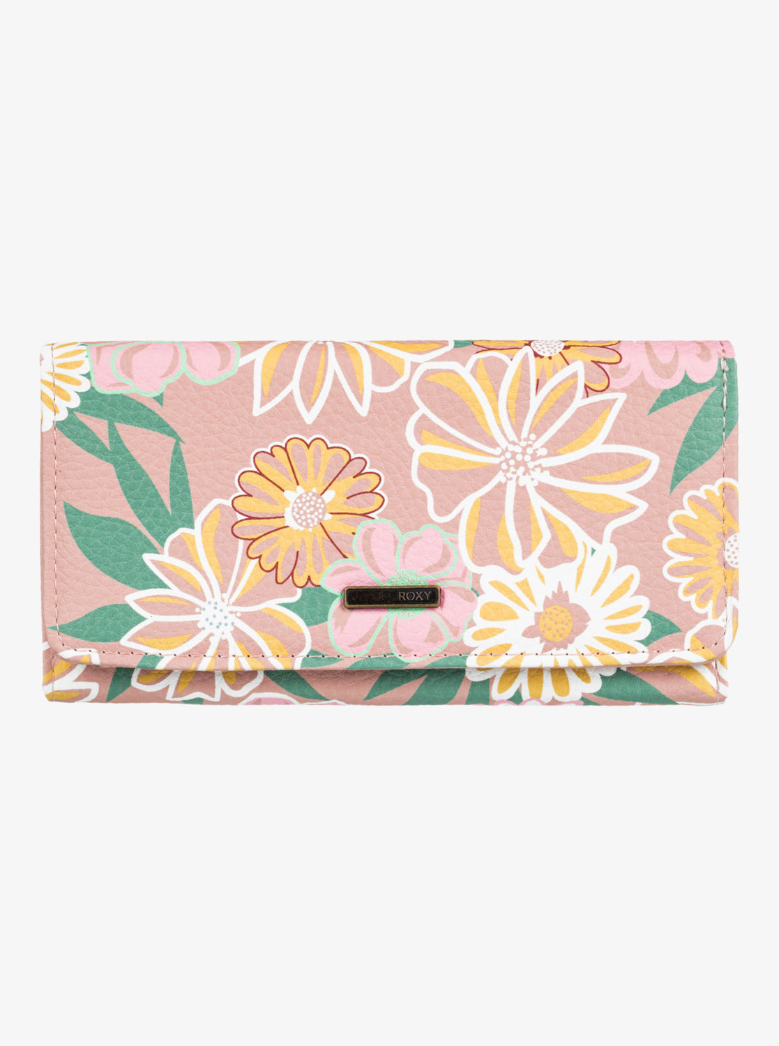 Roxy Womens Hazy Daze Tri-Fold Wallet TOASTED NUT BLOOM BOOGIE S