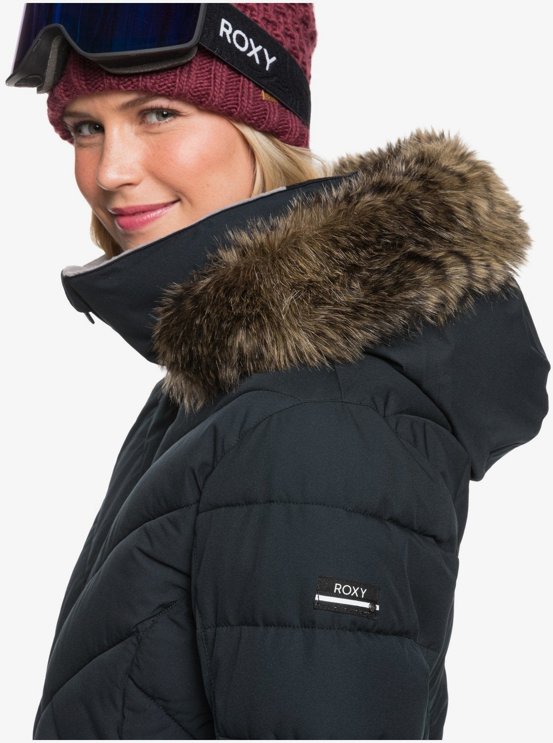 Roxy Womens Quinn Snow Jacket True black