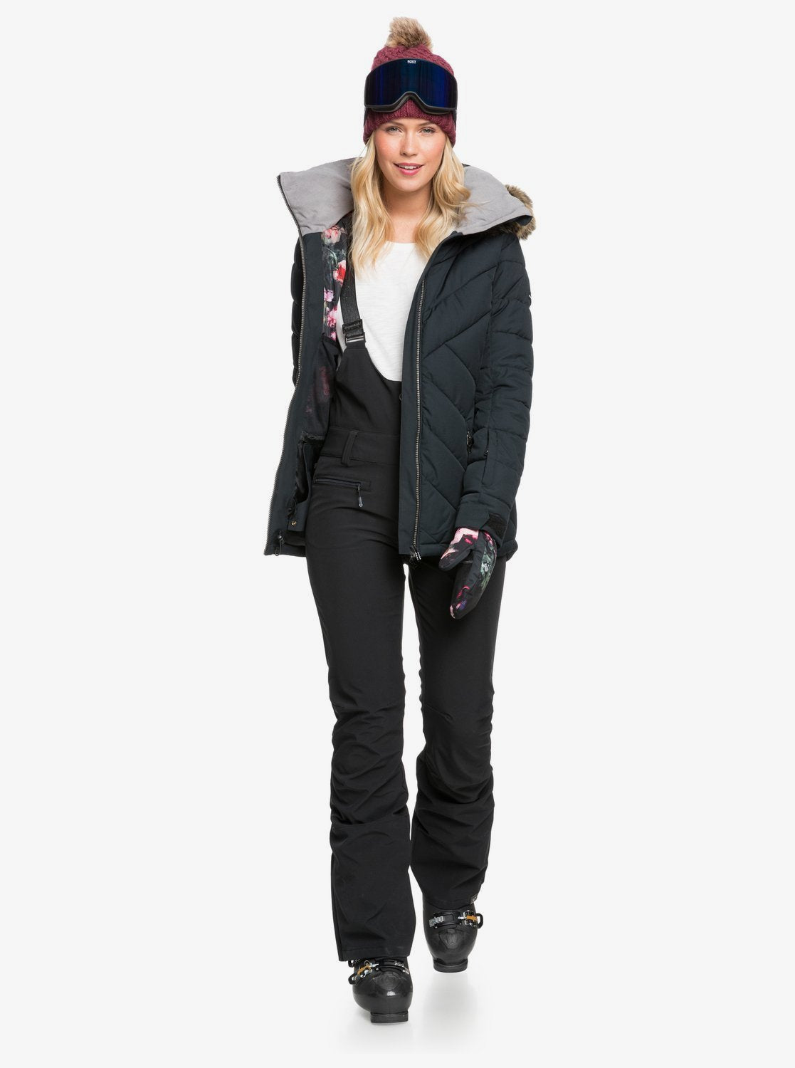 Roxy Womens Quinn Snow Jacket True black