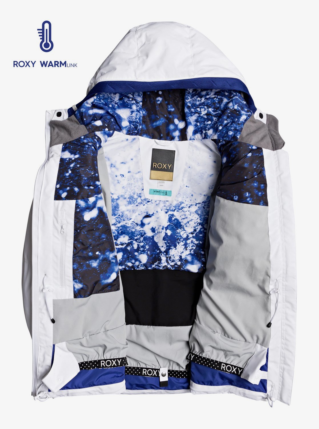 Roxy Womens ROXY Premiere Snow Jacket Bright white