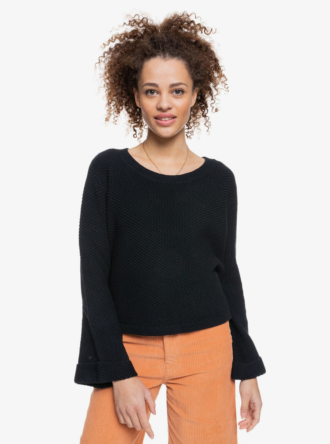 Roxy Womens Sorrento Shades Knit Sweater Anthracite