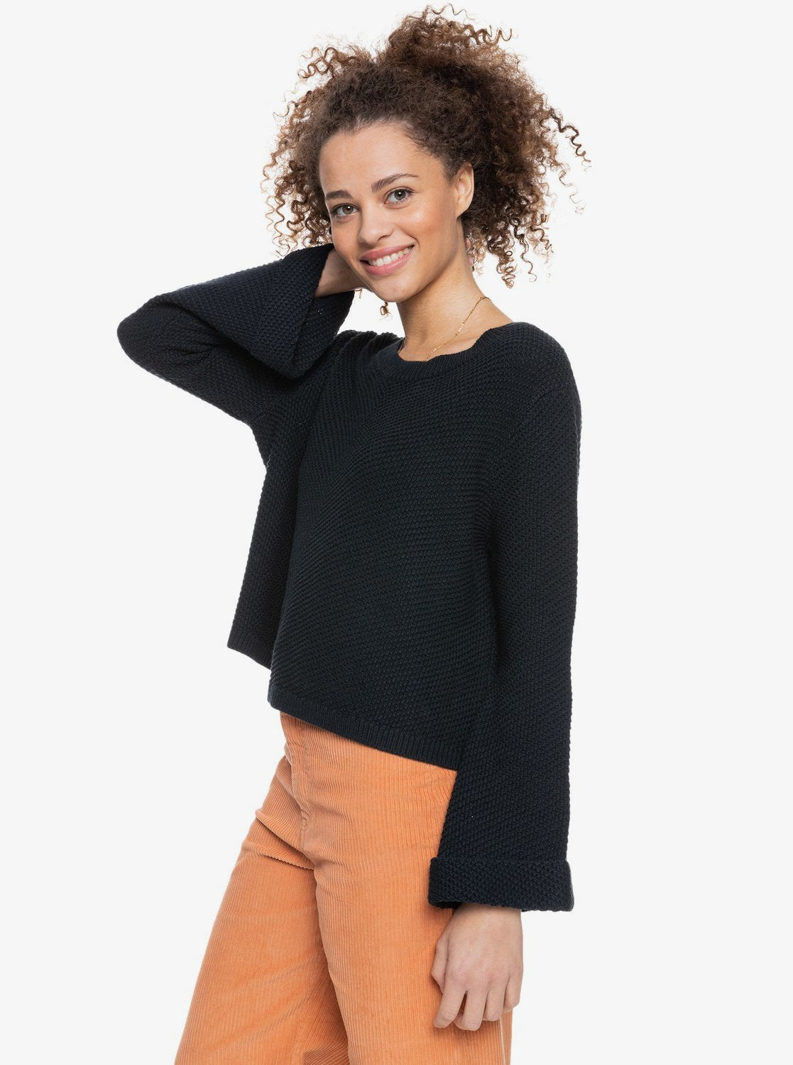 Roxy Womens Sorrento Shades Knit Sweater Anthracite