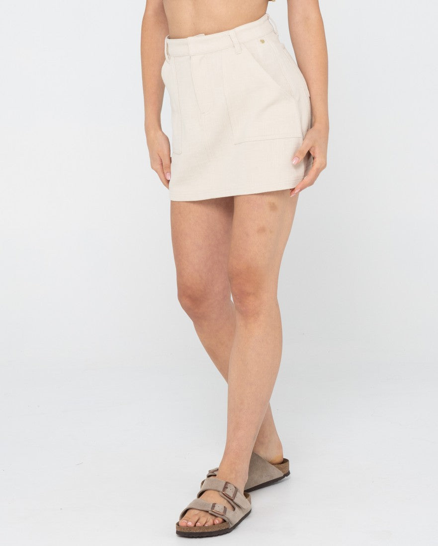 Rusty Grayson Mini Skirt OATMEAL
