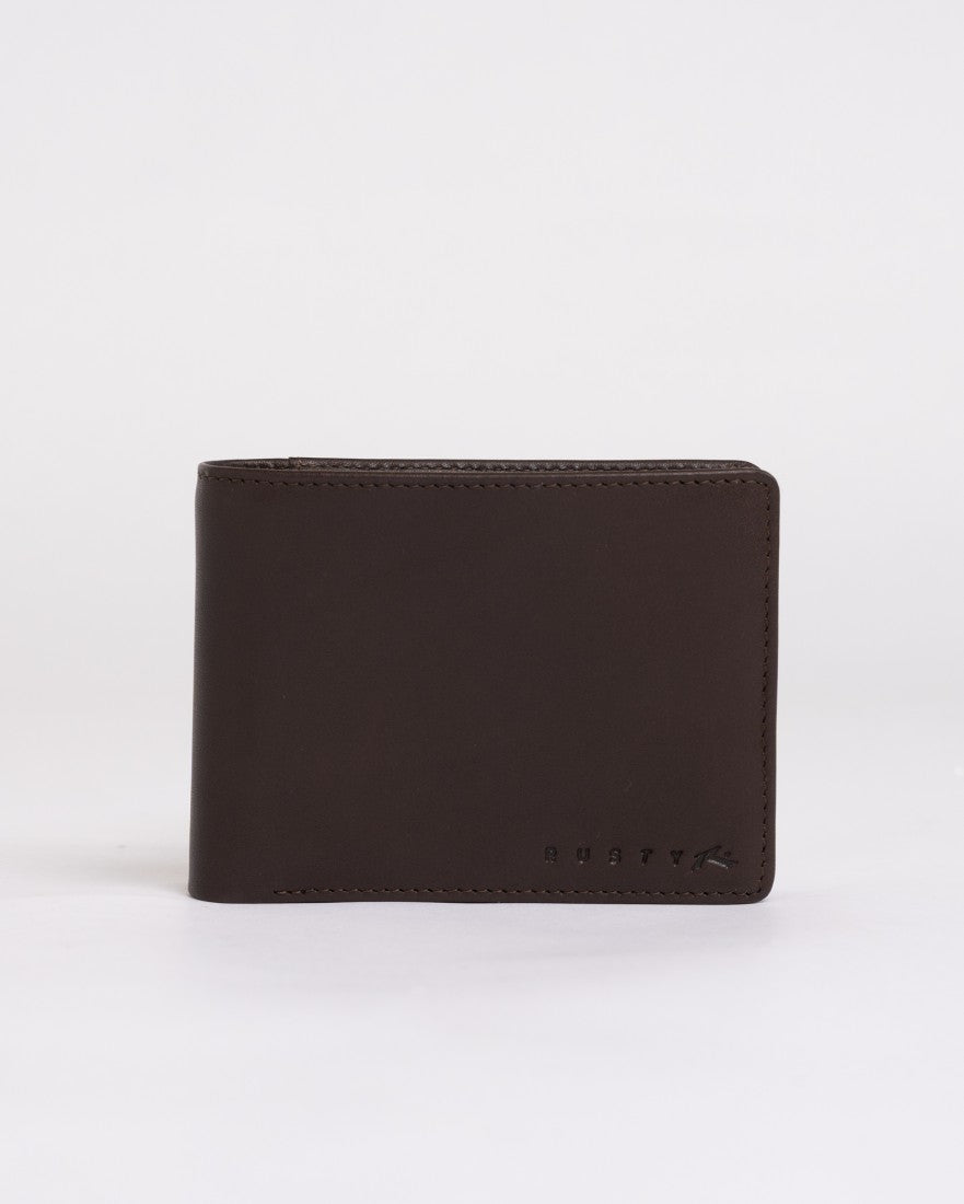 Rusty High River 2 Leather Wallet COFFEE