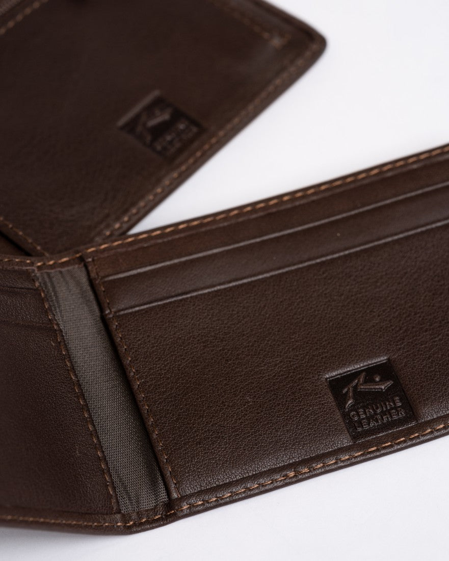 Rusty High River 2 Leather Wallet COFFEE