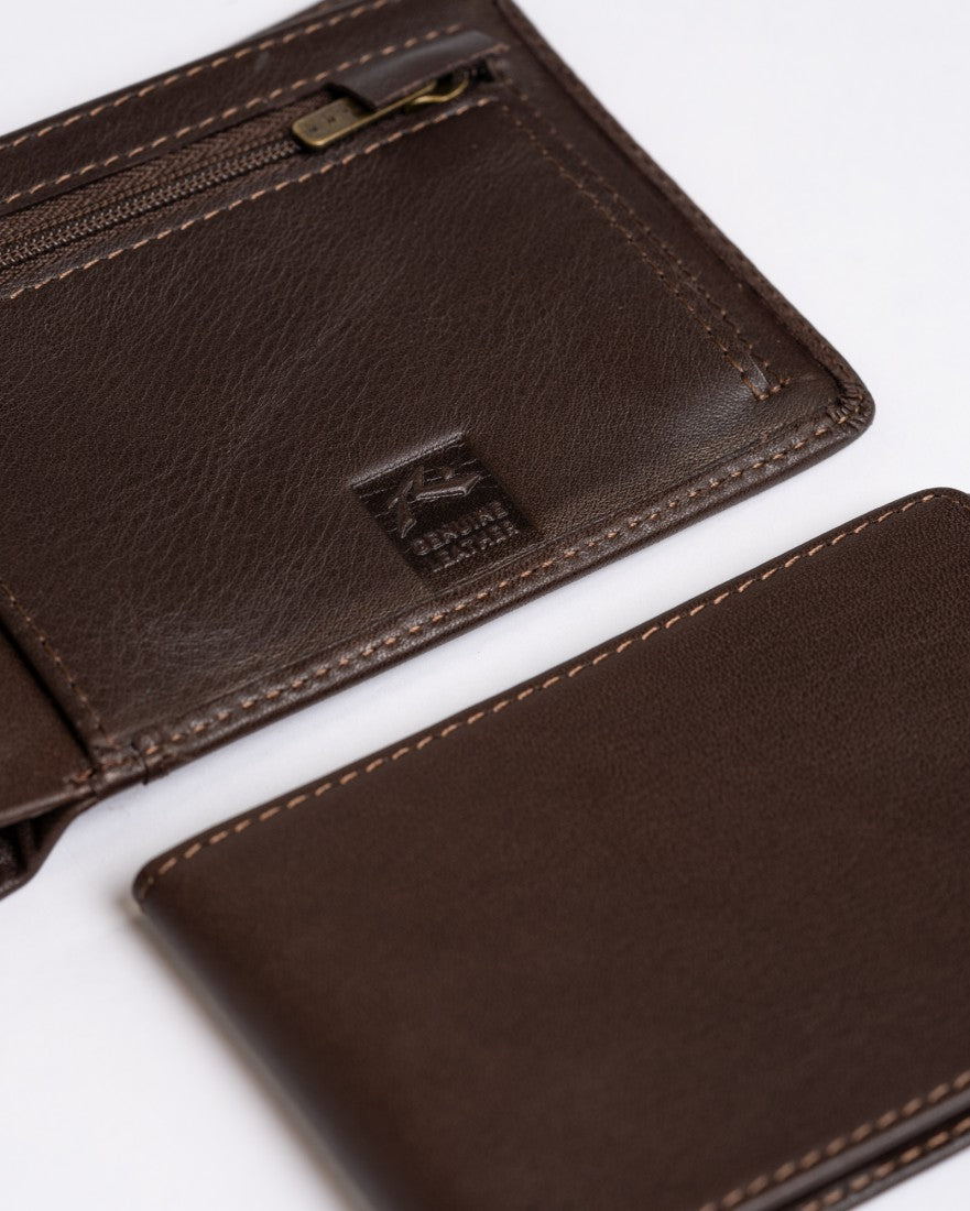 Rusty High River 2 Leather Wallet COFFEE