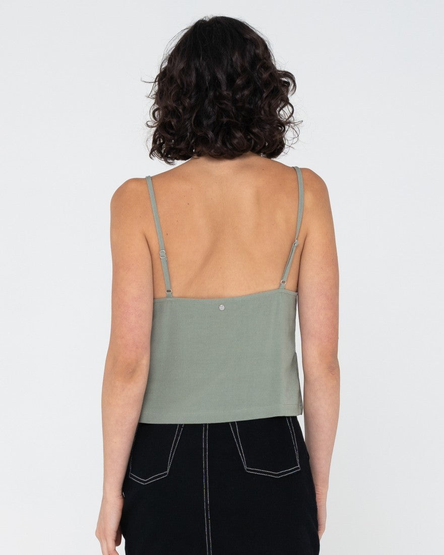 Rusty Saltwater Slip Cami DUSTY TEAL