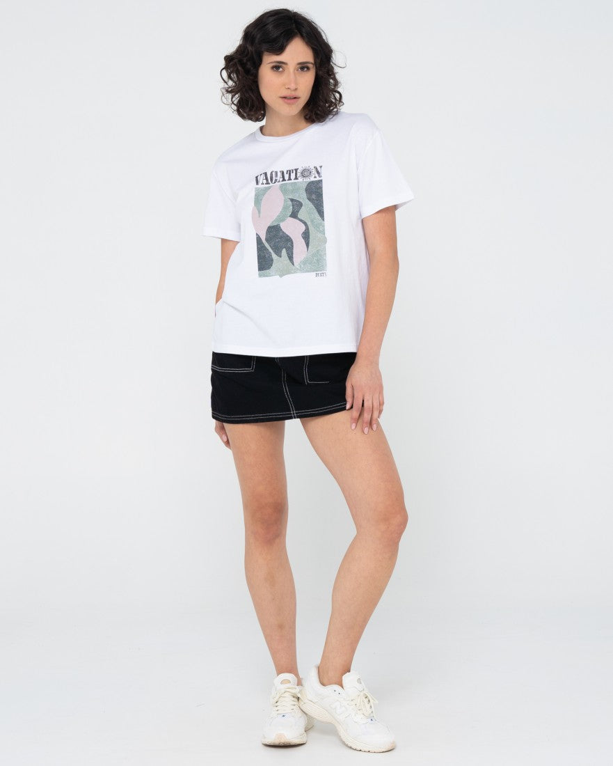 Rusty Vacation Relaxed Fit Tee WHITE