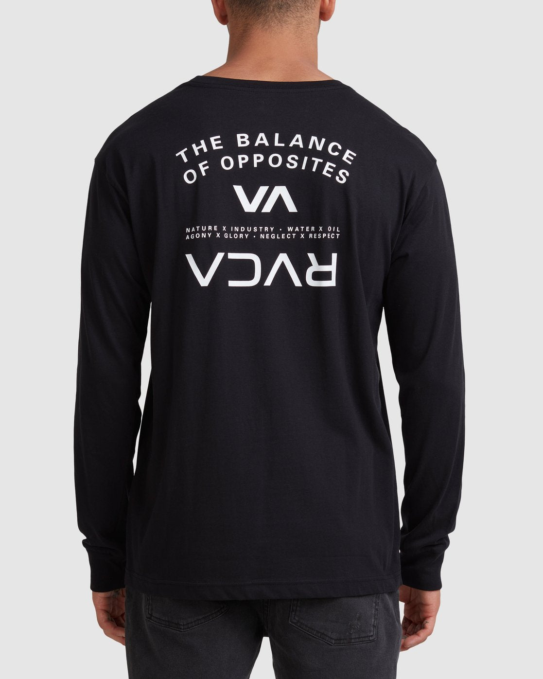 RVCA BEND IT LIKE RVCA LONG SLEEVE TEE Black