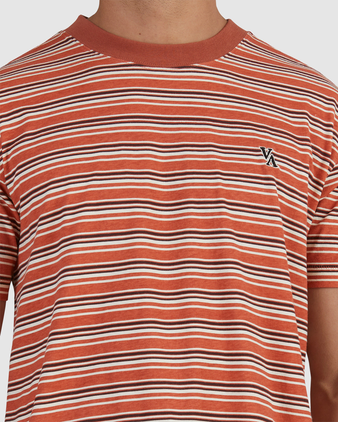 RVCA CHILLI STRIPE SS TEE AFTERGLOW