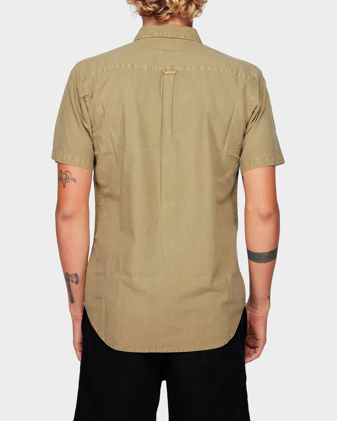 RVCA Crushed Short Sleeve Shirt Dusty yellow