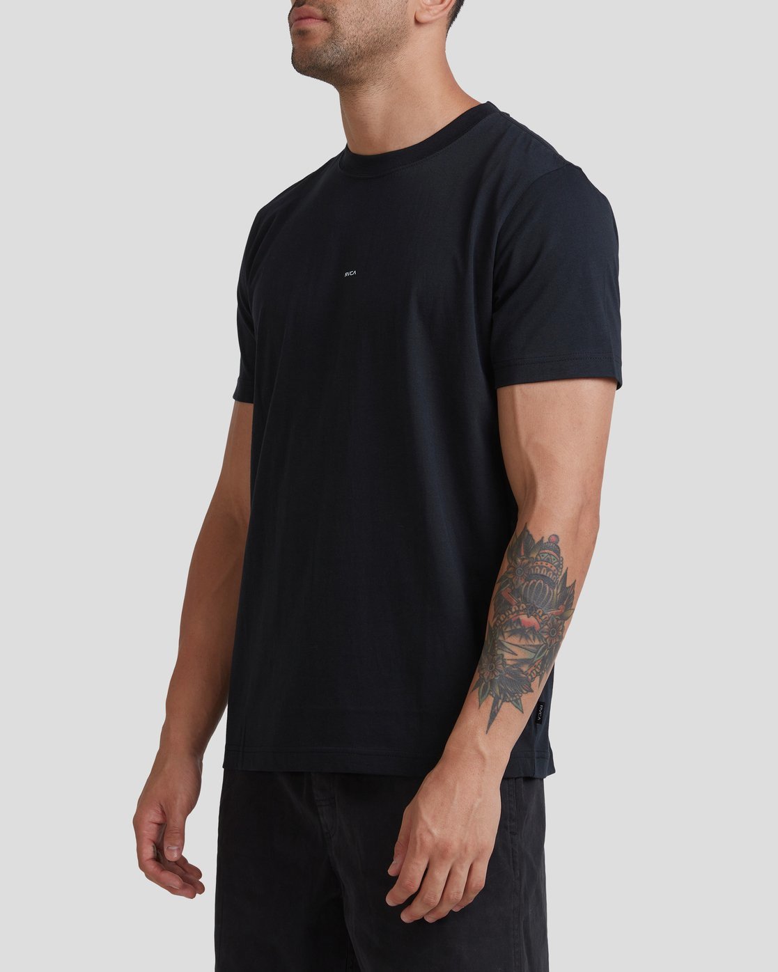 RVCA ECLIPSE SHORT SLEEVE TEE BLACK
