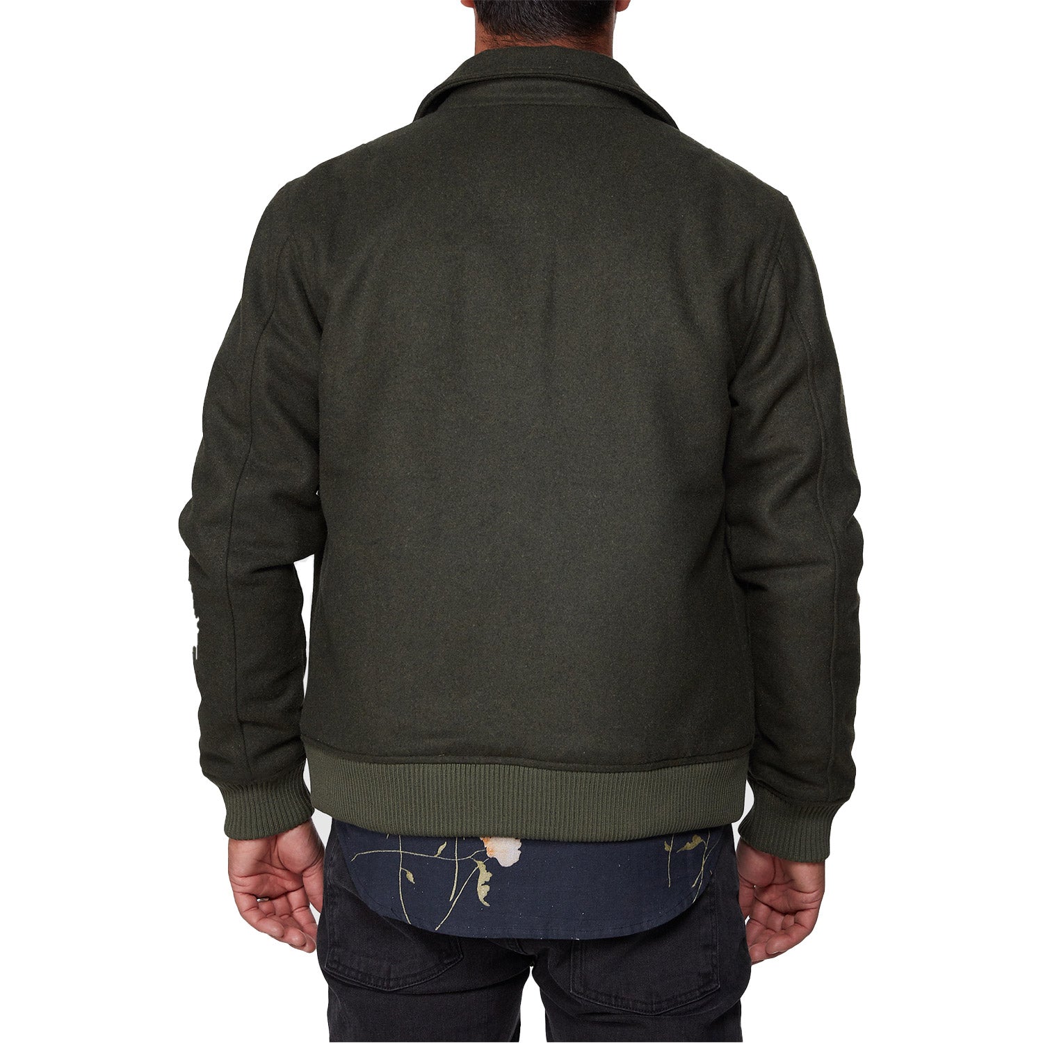 Rvca Kickin Bomber Jacket Olive Heather