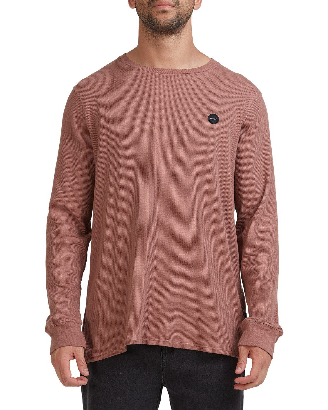 RVCA Motors Waffle Long Sleeve Tee Rustic