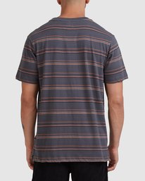 Rvca Otis Stripe Short Sleeve Tee Pirate black
