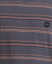 Rvca Otis Stripe Short Sleeve Tee Pirate black