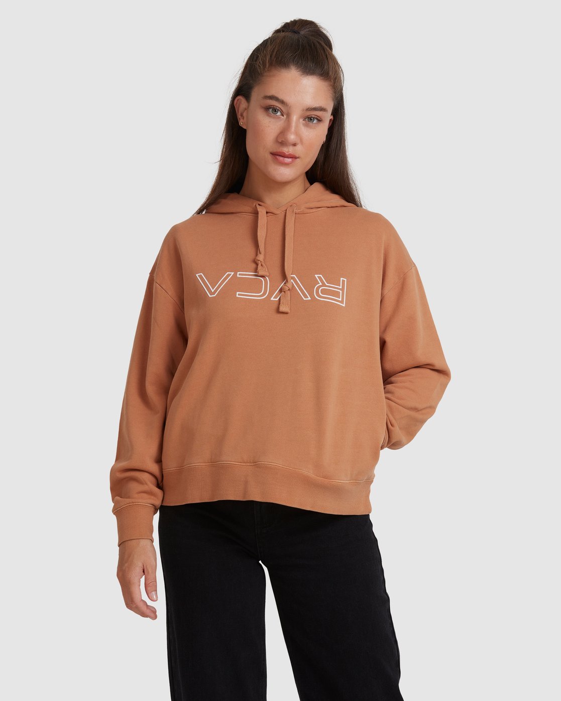 RVCA RVCA FLIPPED PIGMENT HOODIE Camel