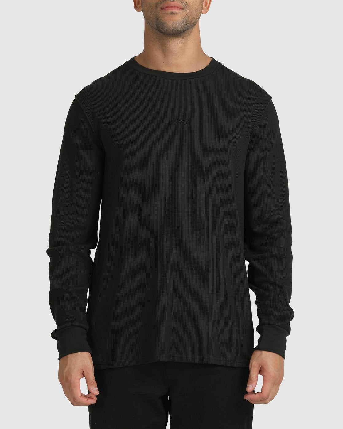 RVCA Rvca Warp Waffle Long Sleeve BLACK