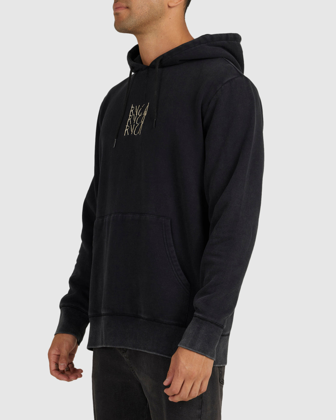 RVCA TRIPLE DECKER HOODIE BLACK