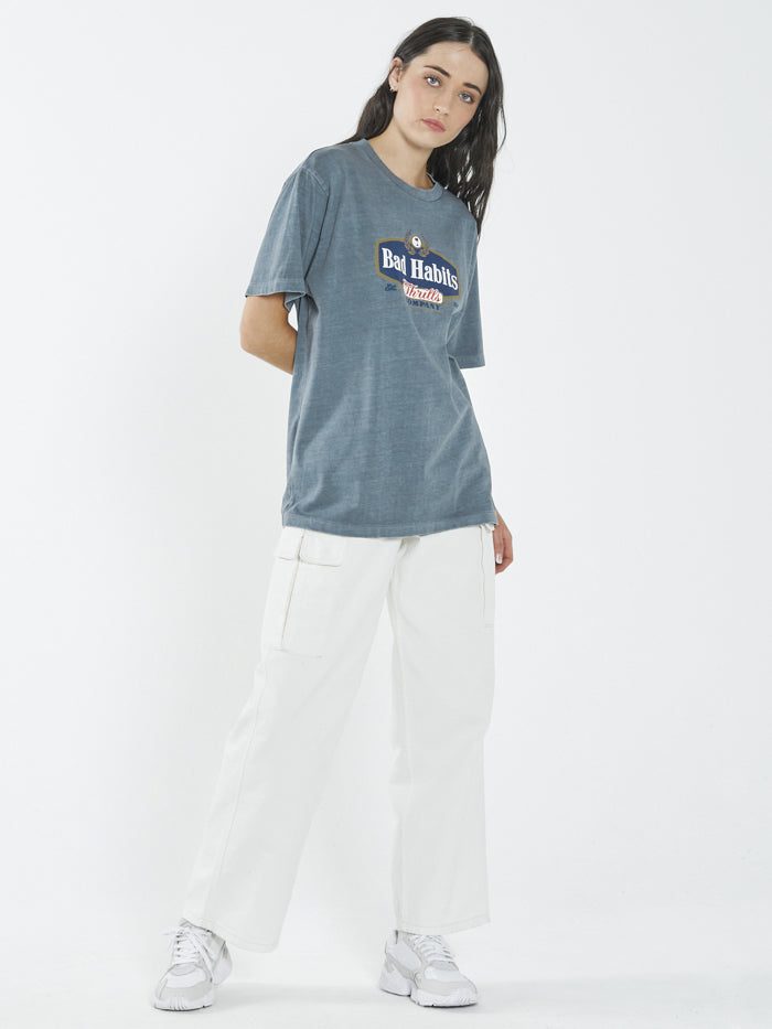 Thrills Bad Habits Die Hard Merch Fit Tee AIRFORCE BLUE