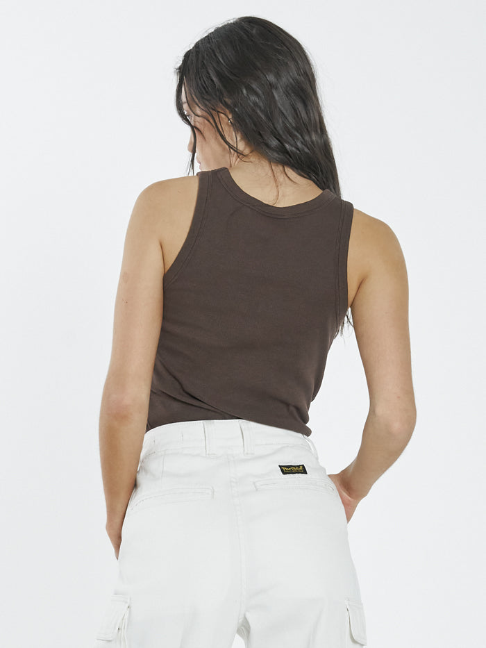 Thrills Minimal Thrills Racer Front Tank Postal Brown