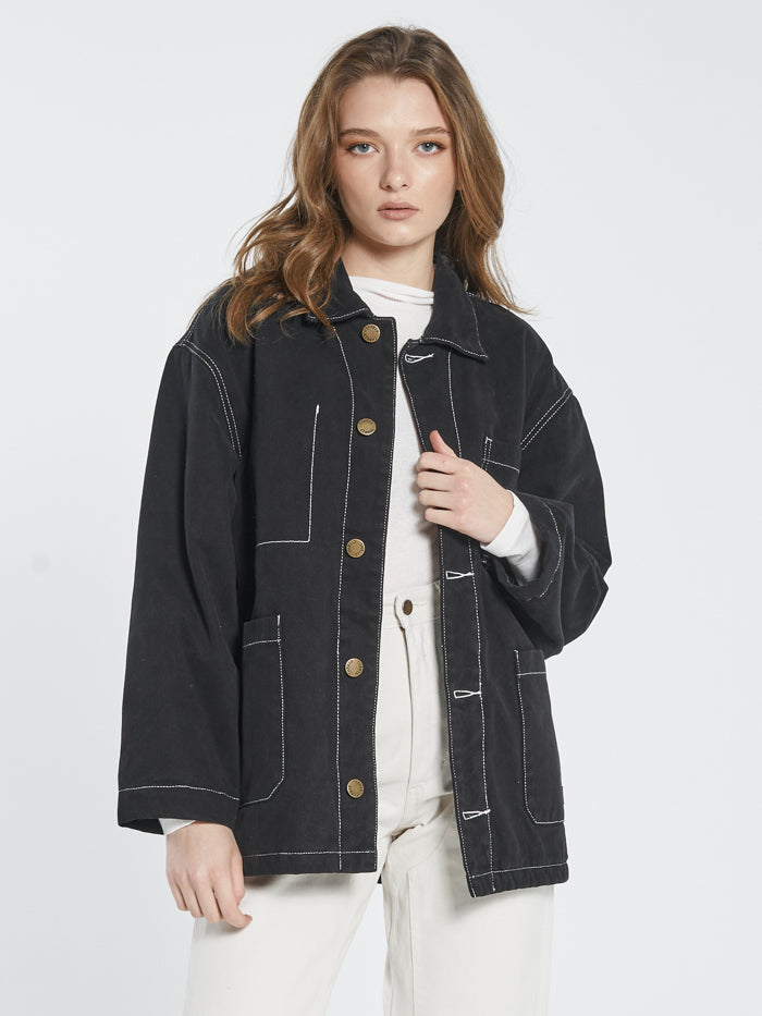 Thrills Workshop Quilted Jacket Black