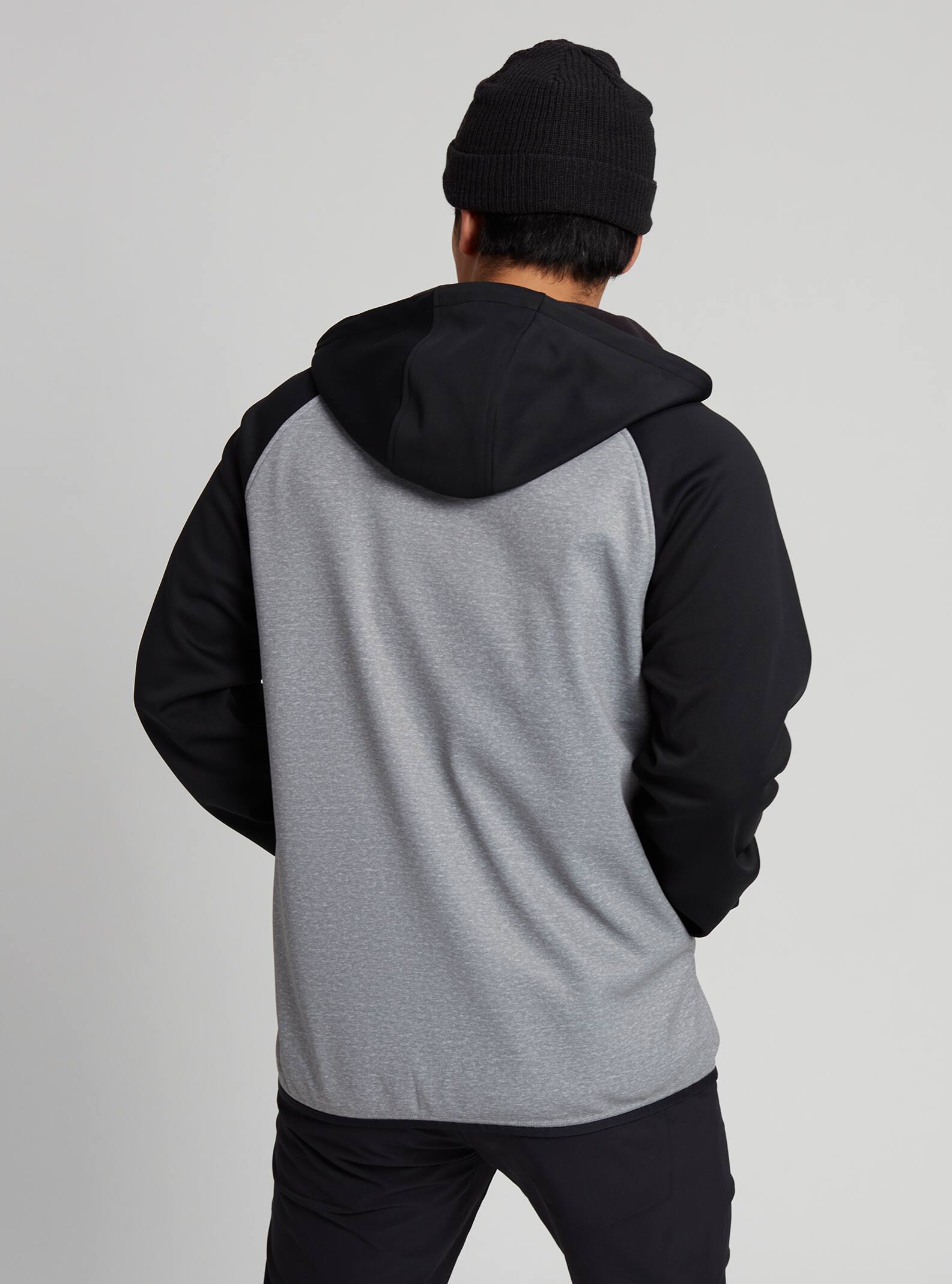Burton Men's Burton Crown Weatherproof Full-Zip Fleece Gray Heather/True Black
