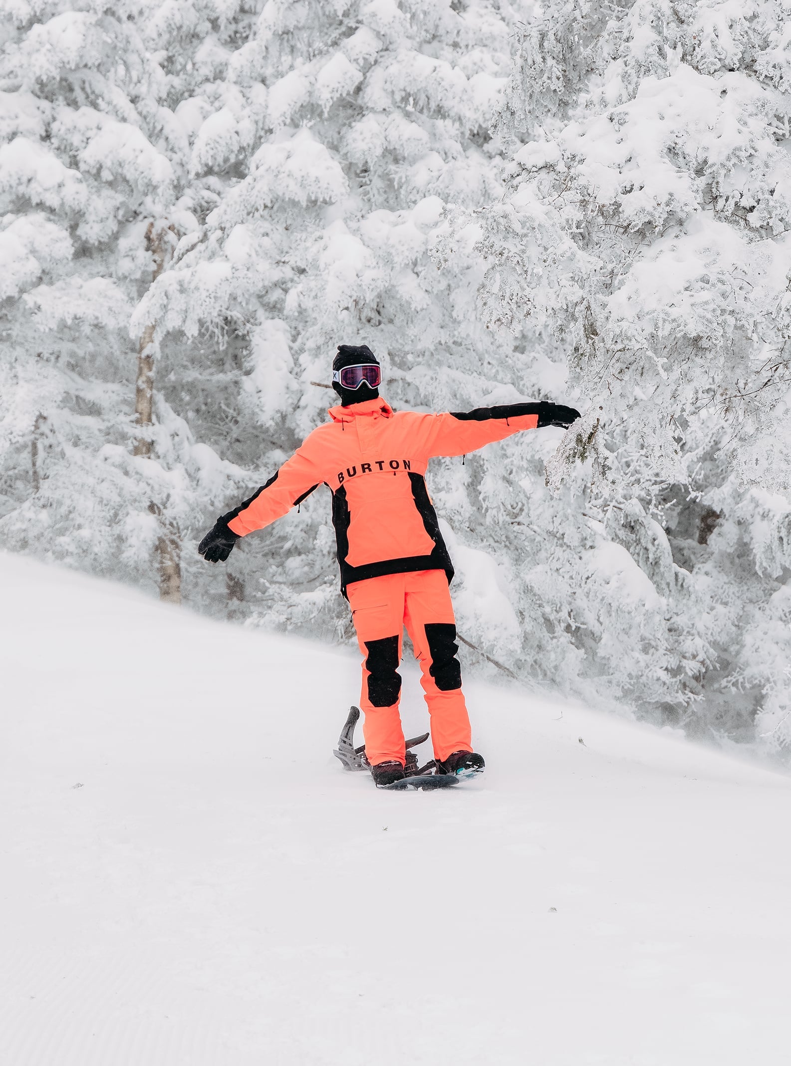 Burton Men's Burton Southside 2L Pants (Slim Fit) Tetra Orange/True Black