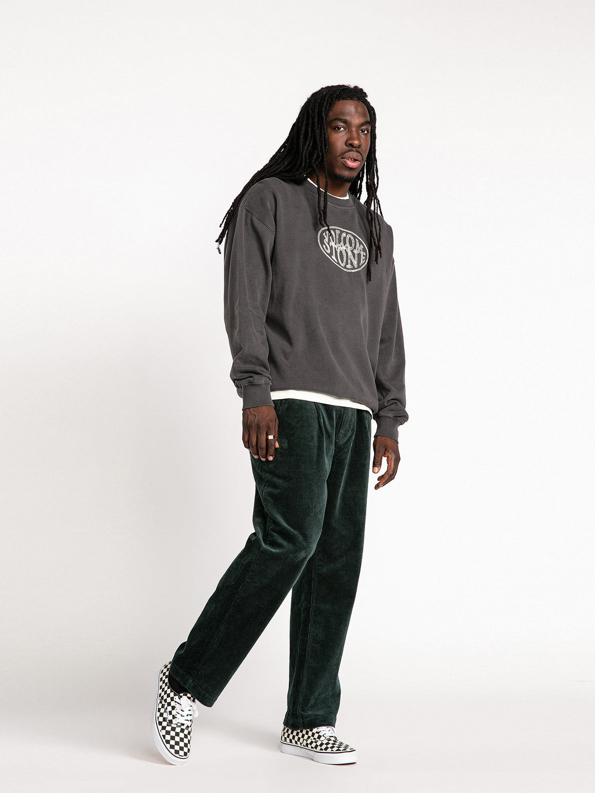 Volcom Lifer Loose Crew STORM CLOUD
