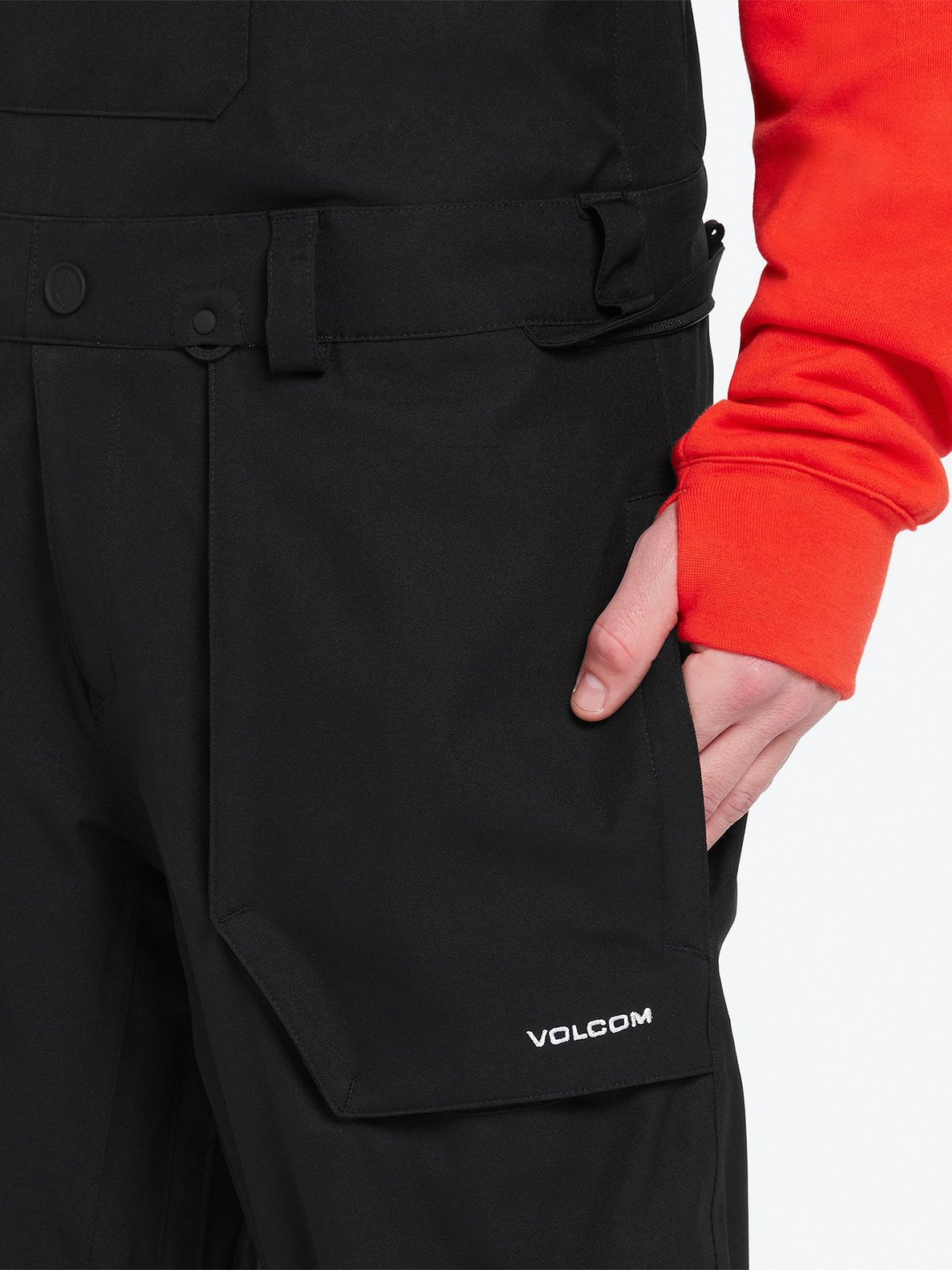 Volcom Mens Roan Bib Overall - Black Dark teak