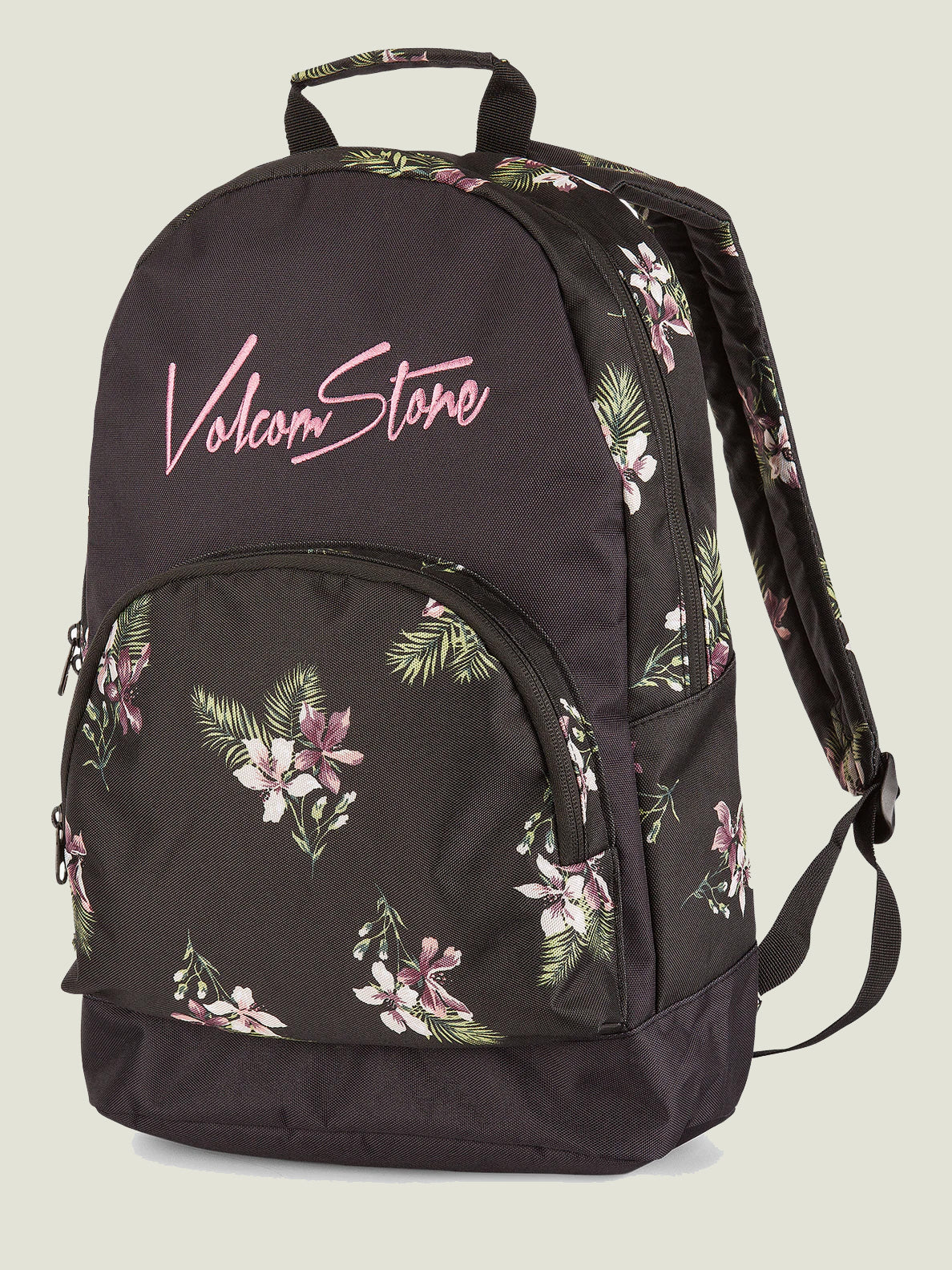 Volcom Patch Attack Retreat Backpack Black Floral Print