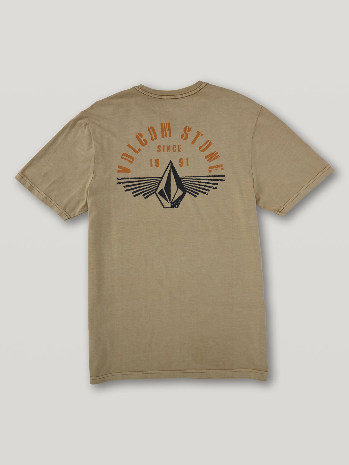 Volcom Stone Ray Short Sleeve Tee - Dark Khaki Dark khaki