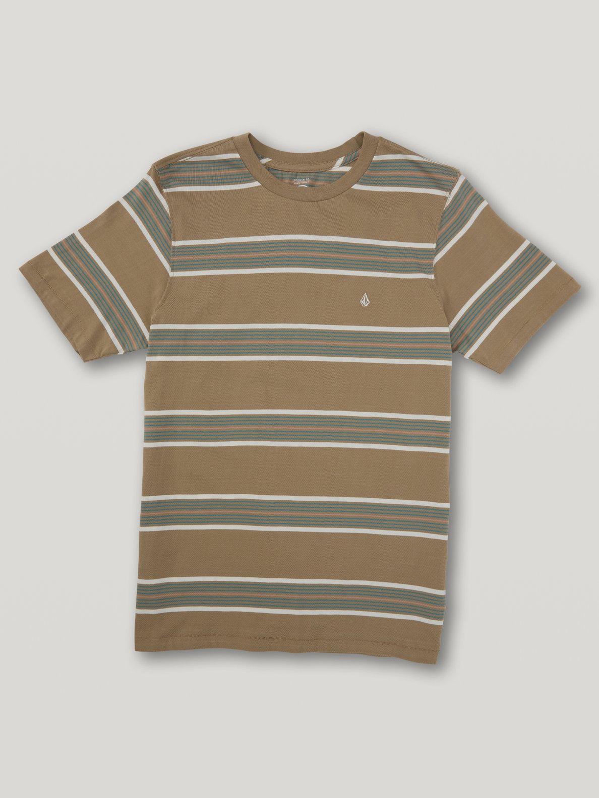 Volcom Truxton Crew Short Sleeve Tee - Britt Blue Khaki