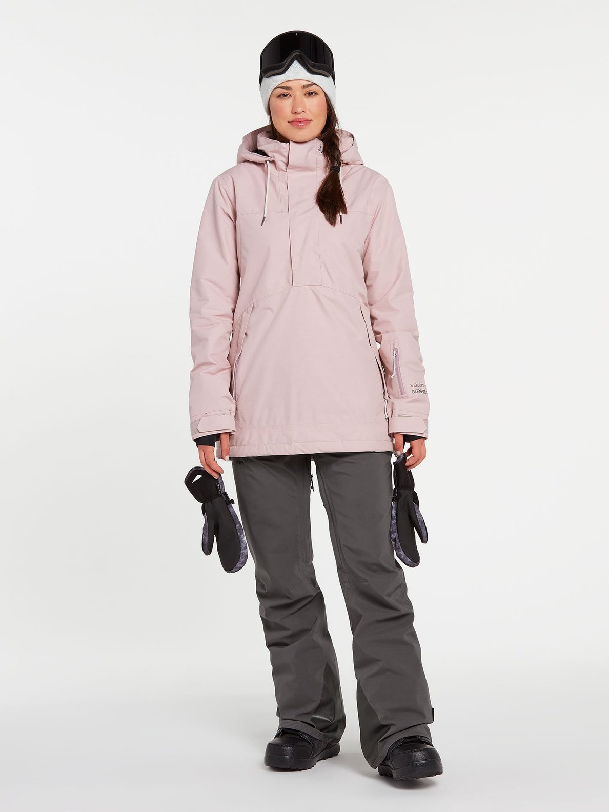Volcom Womens Fern Insulated Gore Pullover - Hazey Pink Hazey pink