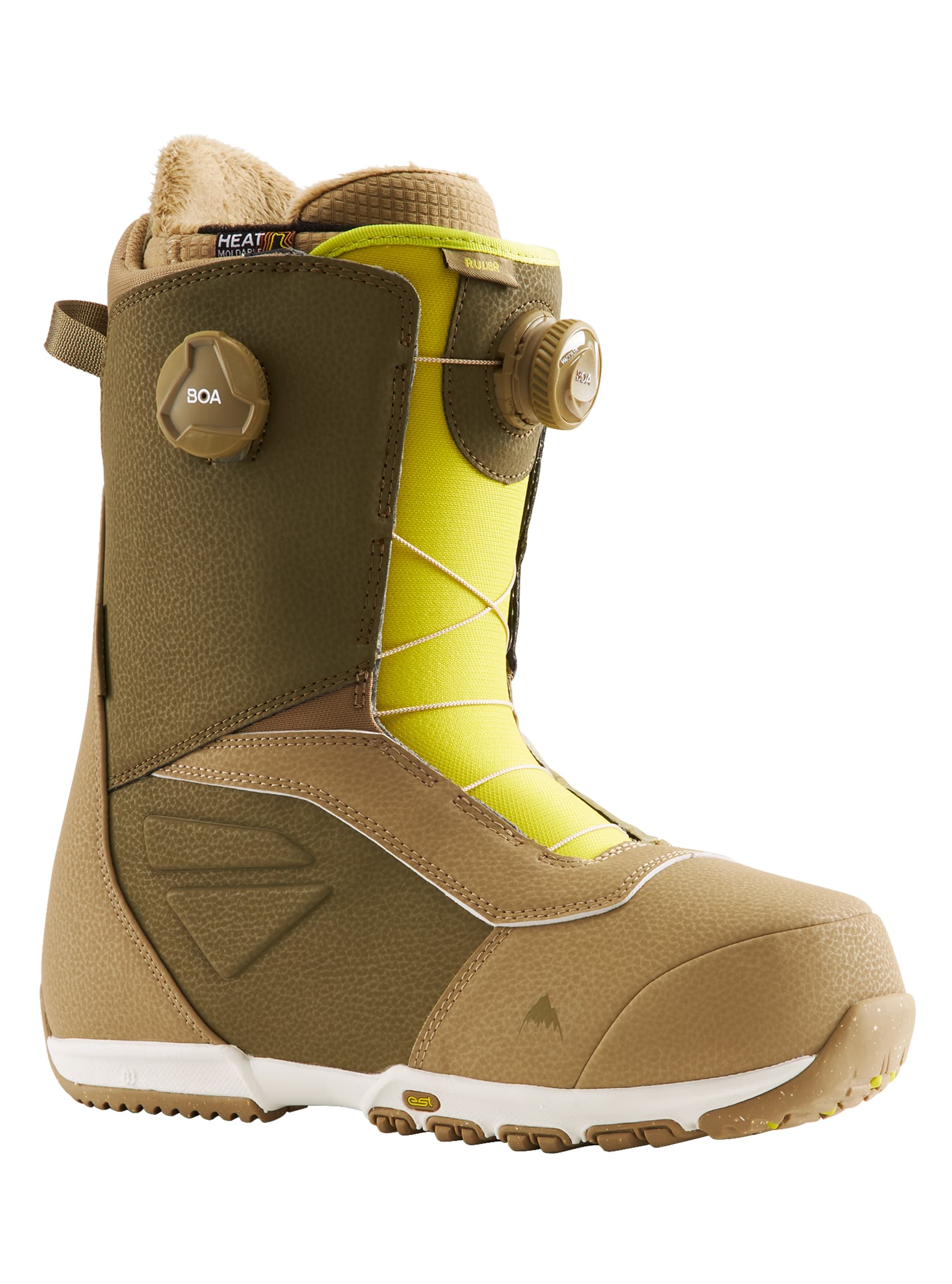 Burton Ruler BOA® Snowboard Boot 2022 Tan / olive / yellow
