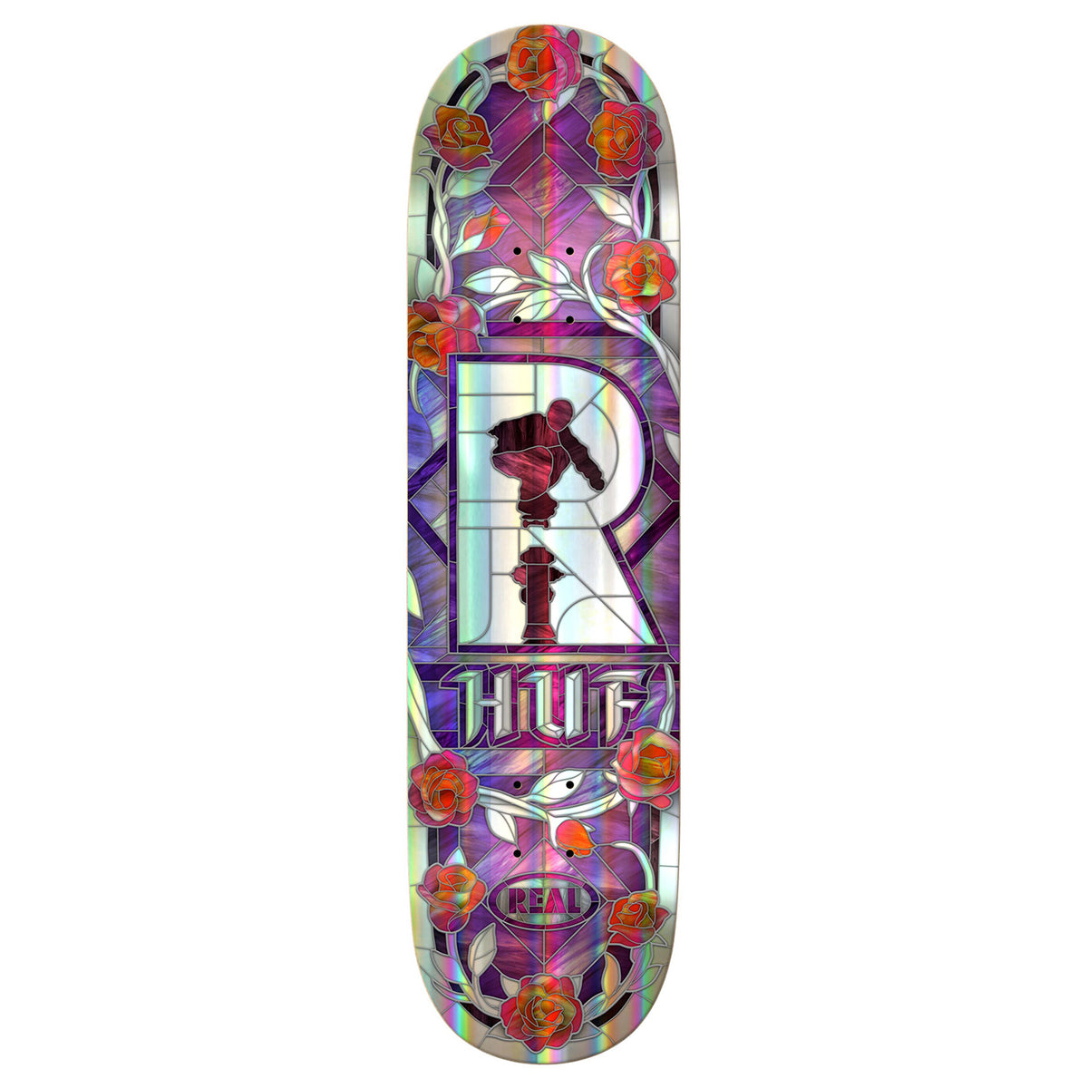 Real Deck Huf Cathedral Rainbow Holographic 8.25X32.0 - - Image 1