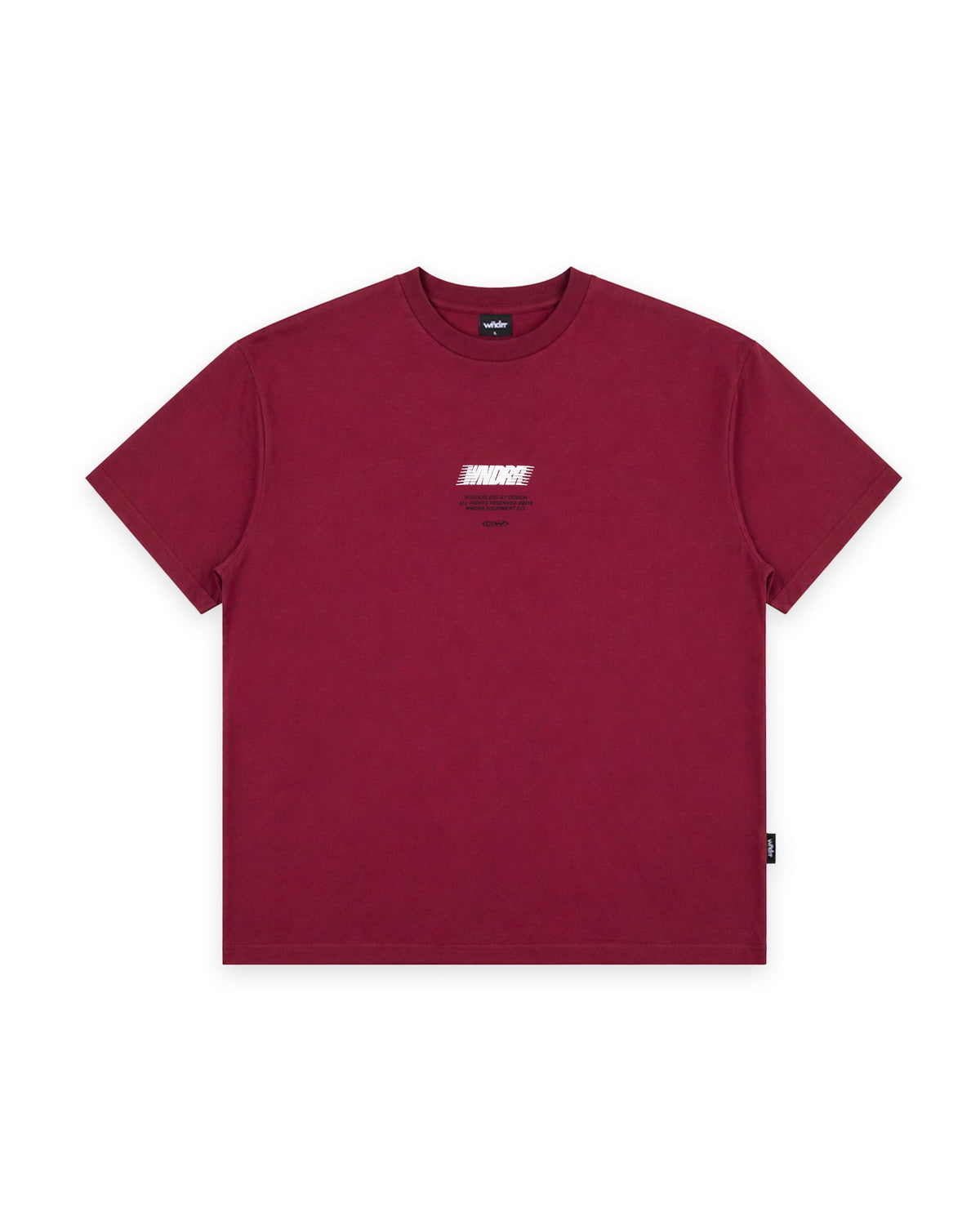 Mens Borderless Box Fit T Shirt Blood Red - Image 3