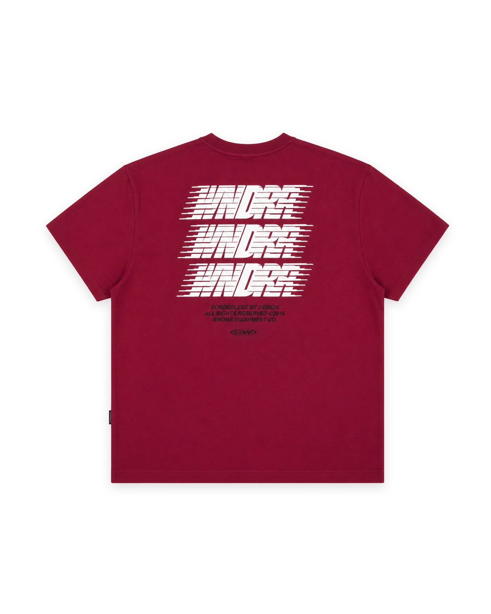 Mens Borderless Box Fit T Shirt Blood Red - Image 1